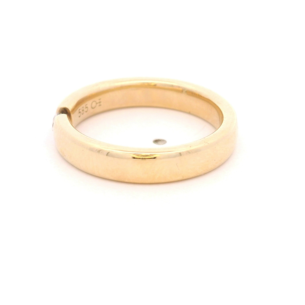 Anillo de Oro Amarillo 14K Solitario con Diamante 0,07 ct