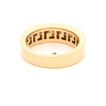 Anillo de Oro Amarillo 18K Cintillo Doble con 42 Diamantes