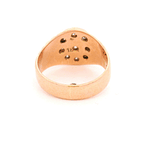 Anillo de Oro Rosado y Blanco 18K Sello Bicolor con Diamantes