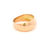 Anillo de Oro Amarillo 18K Bombé con Diamantes