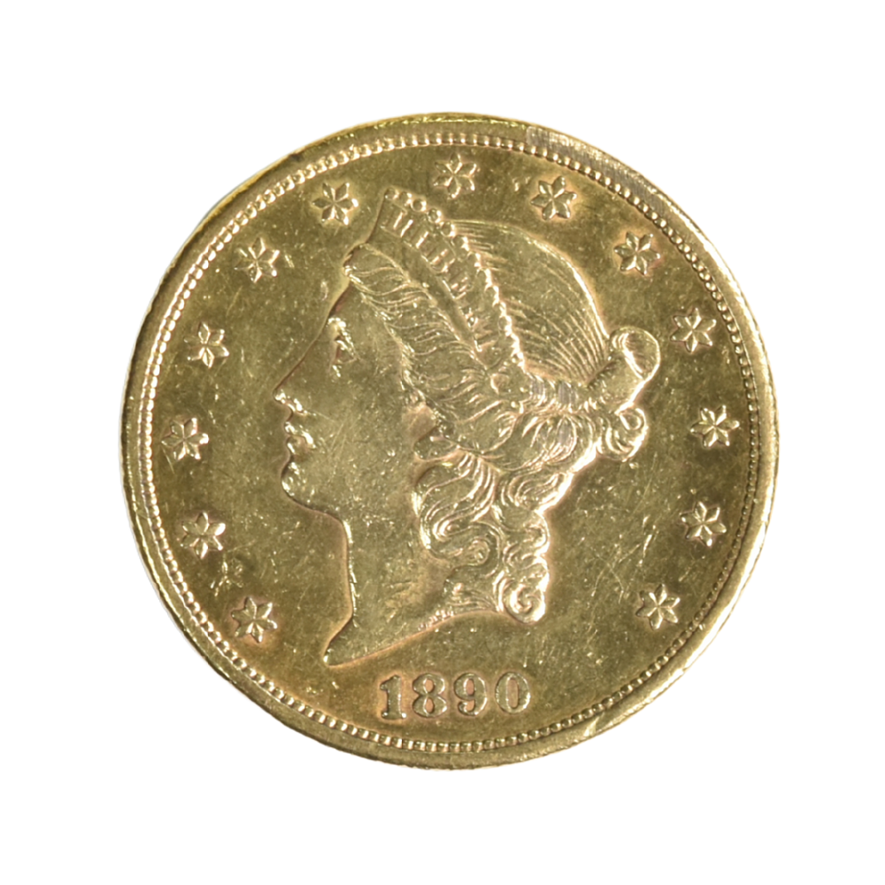 Moneda de Oro 20 Dólares Estados Unidos 1890 (Double Eagle Liberty Head)