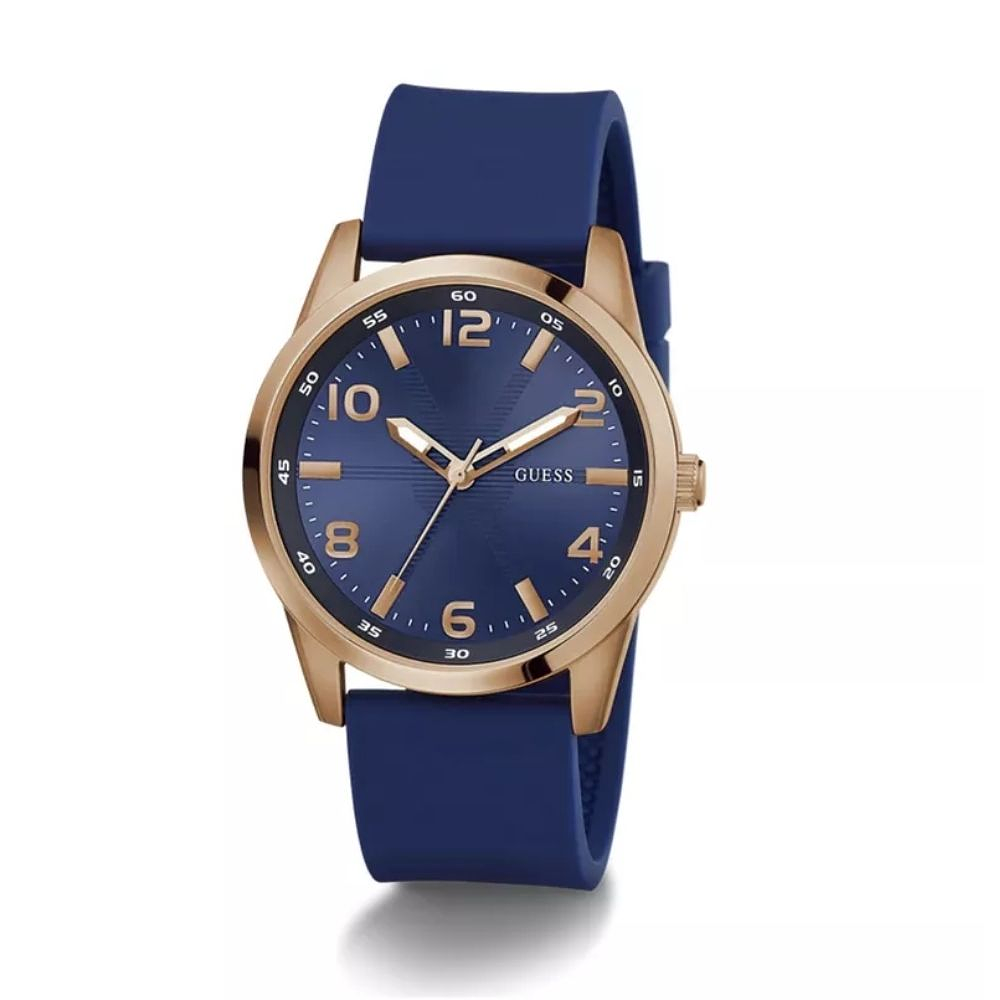Reloj GUESS Hombre Monte GW0805G3 Azul y Rose Gold 42 mm