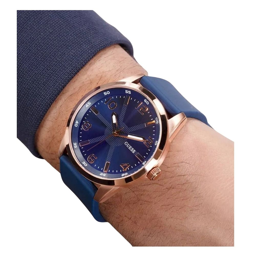 Reloj GUESS Hombre Monte GW0805G3 Azul y Rose Gold 42 mm
