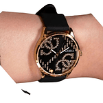 Reloj GUESS Mujer G Stitch GW0755L3 Negro y Dorado 36 mm