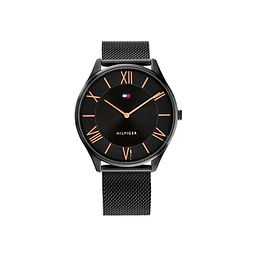 Reloj Tommy Hilfiger Becker 1710513 Hombre Negro con Malla de Acero
