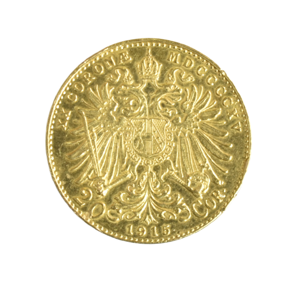 Moneda de Oro 20 Coronas Austria-Hungría 1915 (Franz Joseph I)