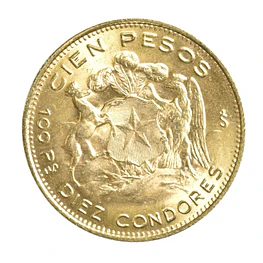 Moneda De Oro 21K 100 Pesos Chile Año 1973