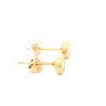 Aros De Oro Amarillo 18K Punto De Luz Incolora