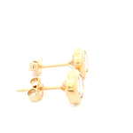 Aros De Oro Amarillo 18K Punto De Luz Incolora