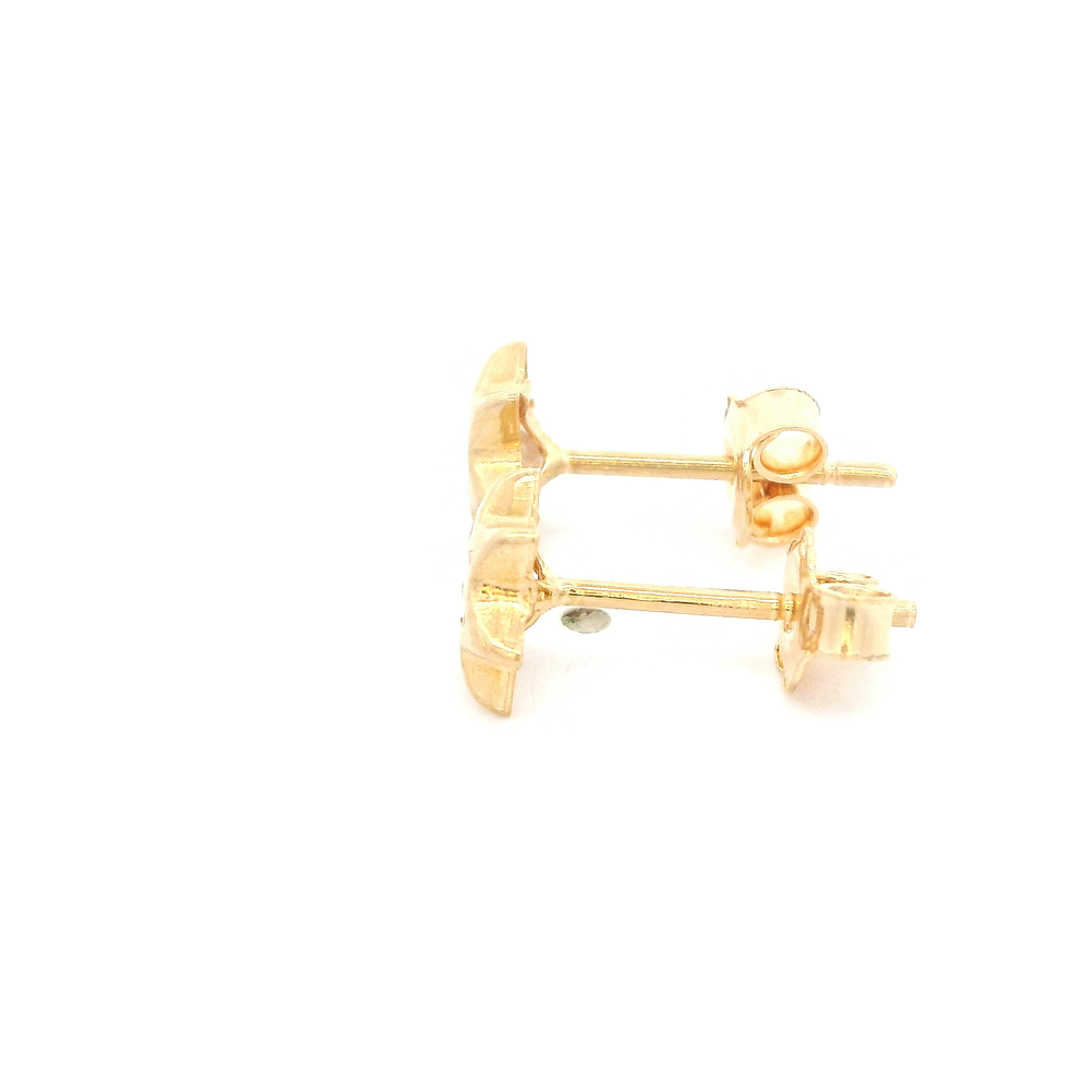 Aros De Oro Amarillo 18K Estrella Incolora