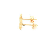 Aros De Oro Amarillo 18K Estrella Incolora