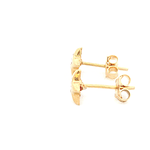 Aros De Oro Amarillo 18K Estrella Rosada