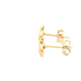 Aros De Oro Amarillo 18K Estrella Rosada