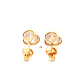 Aros De Oro Amarillo 18K Corazón Incolora