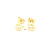 Aros De Oro Amarillo 18K Corazón Incolora