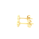 Aros De Oro Amarillo 18K Corazón Incolora