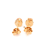 Aros De Oro Amarillo 18K Chaton Circular Champagne