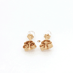 Aros De Oro Amarillo 18K Casquillo Incolora