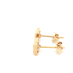 Aros De Oro Amarillo 18K Cuadrado Incolora