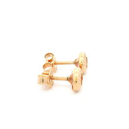 Aros De Oro Amarillo 18K Punto De Luz Tallado Incolora