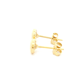 Aros De Oro Amarillo 18K Punto De Luz Incolora