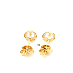 Aros De Oro Amarillo 18K Punto De Luz Incolora