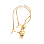 Aros De Oro Amarillo 18K Punto De Luz Incolora