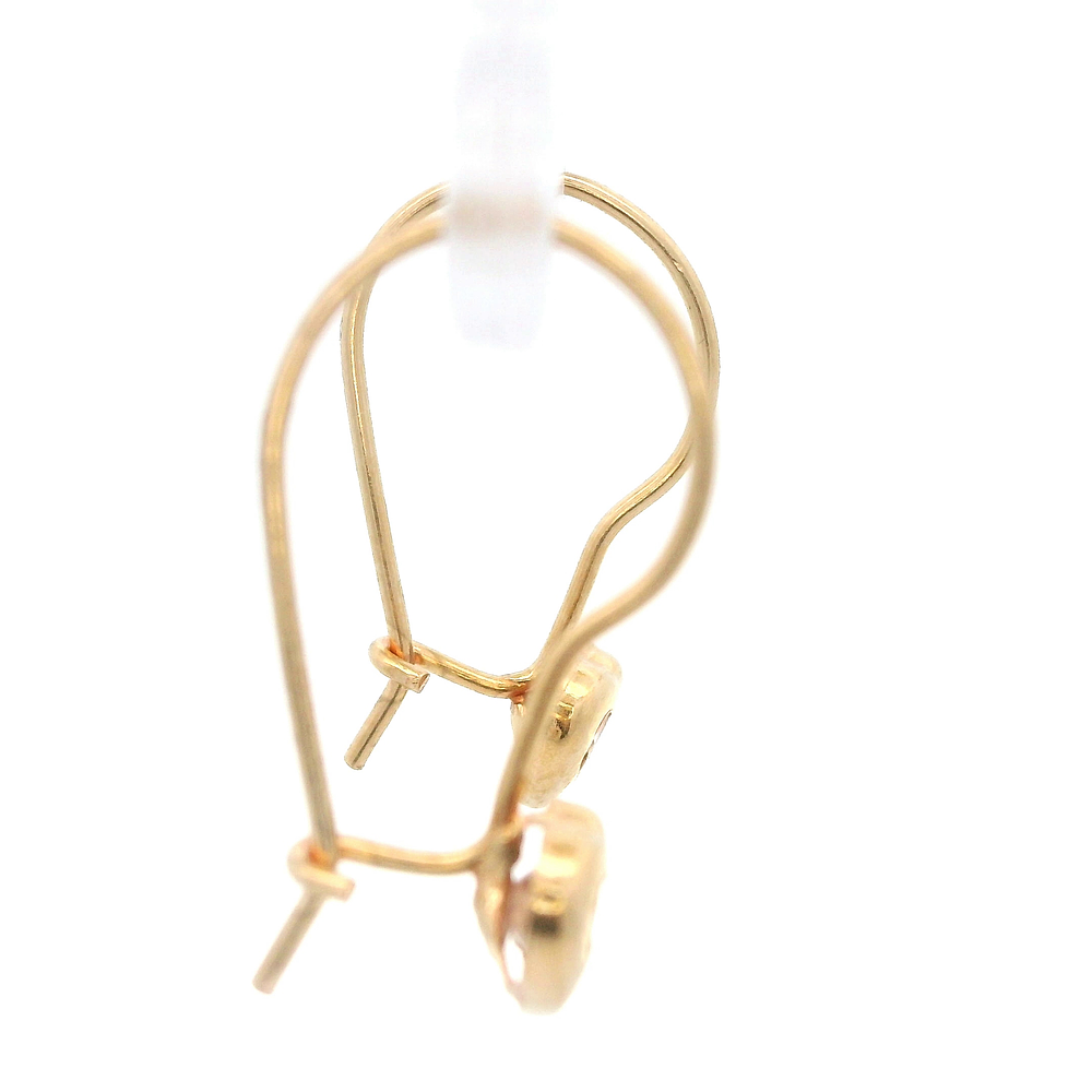 Aros De Oro Amarillo 18K Corazón Incolora