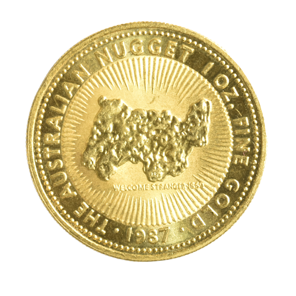 Moneda de Oro Australia 100 Dólares 1987 The Australian Nugget (Welcome Stranger) 