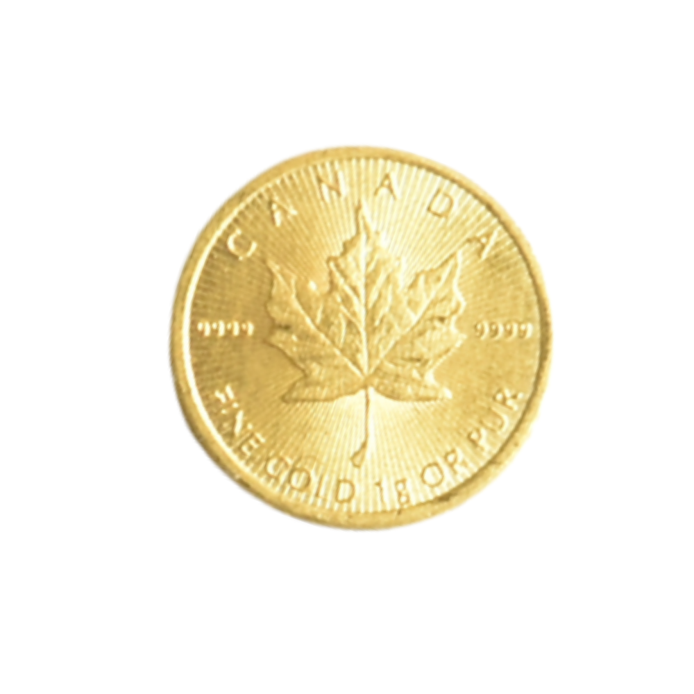 Moneda de Oro Canadá 50 Cents Maple Leaf 1 Gramo 2022 