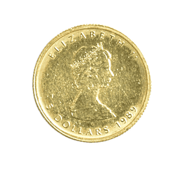 Moneda de Oro Canadá Maple Leaf 1/10 Oz 1989 – 5 Dólares (Oro 9999)
