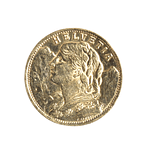 Moneda de Oro 20 Francos Suiza Helvetia “Vreneli” 1947 (Ceca B)
