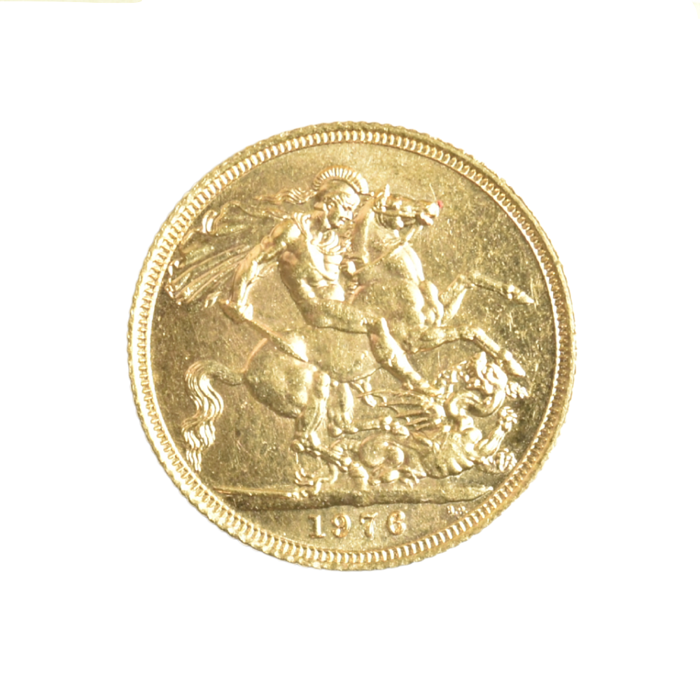 Moneda de Oro Soberano Reino Unido 1976 (Elizabeth II) – 22K
