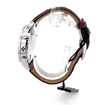 Reloj Edox Les Vauberts Chronograph Big Date 10010 Hombre Acero 40 mm Esfera Plateada