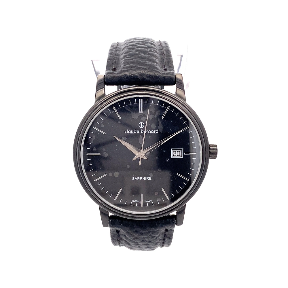 Reloj Claude Bernard Classic 53007 Hombre Acero Negro 39 mm Esfera Negra