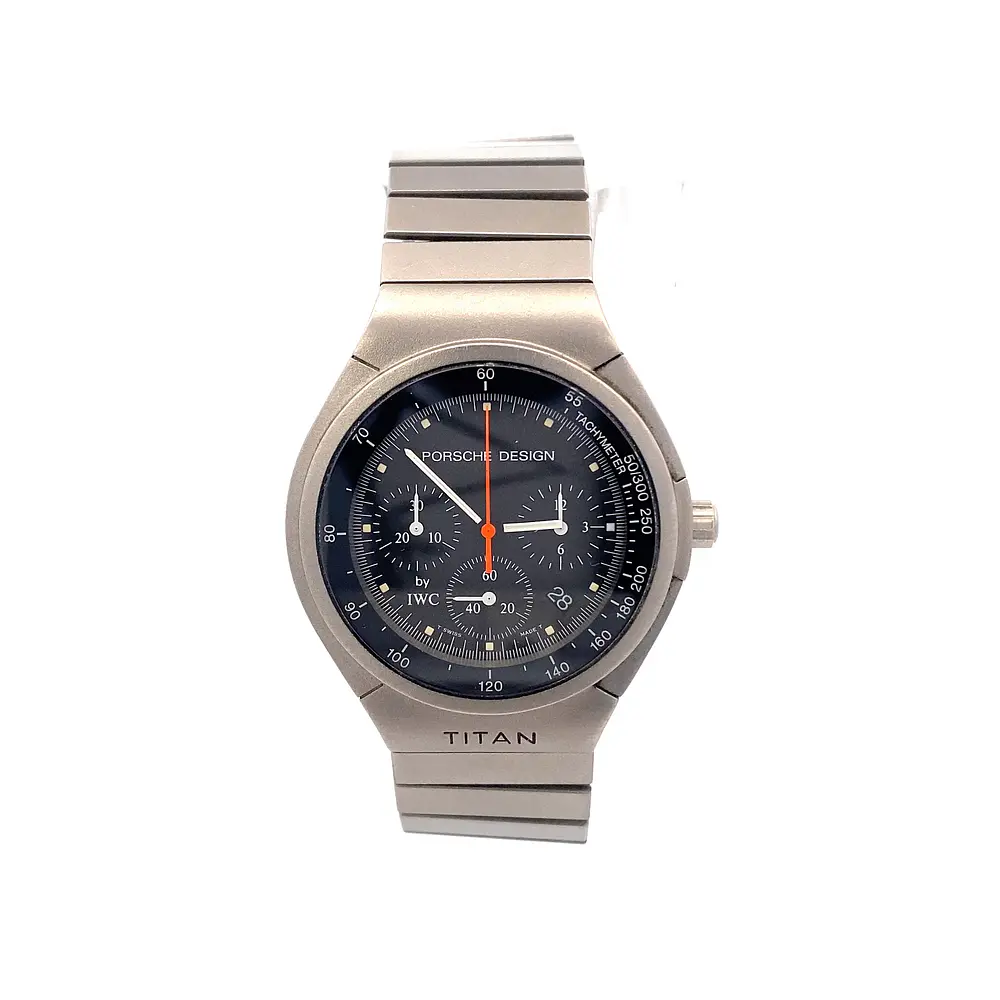 Reloj Porsche Design IWC Sportivo 3732 Hombre Cuarzo Titanio 36 mm Esfera Negra