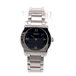 Reloj Mosso Tondo Mujer Cuarzo Acero 29 mm Esfera Negra