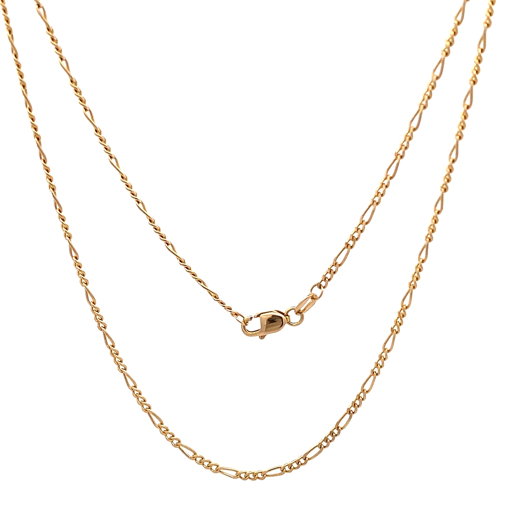 Cadena de Oro Amarillo 18K Figaro 3X1