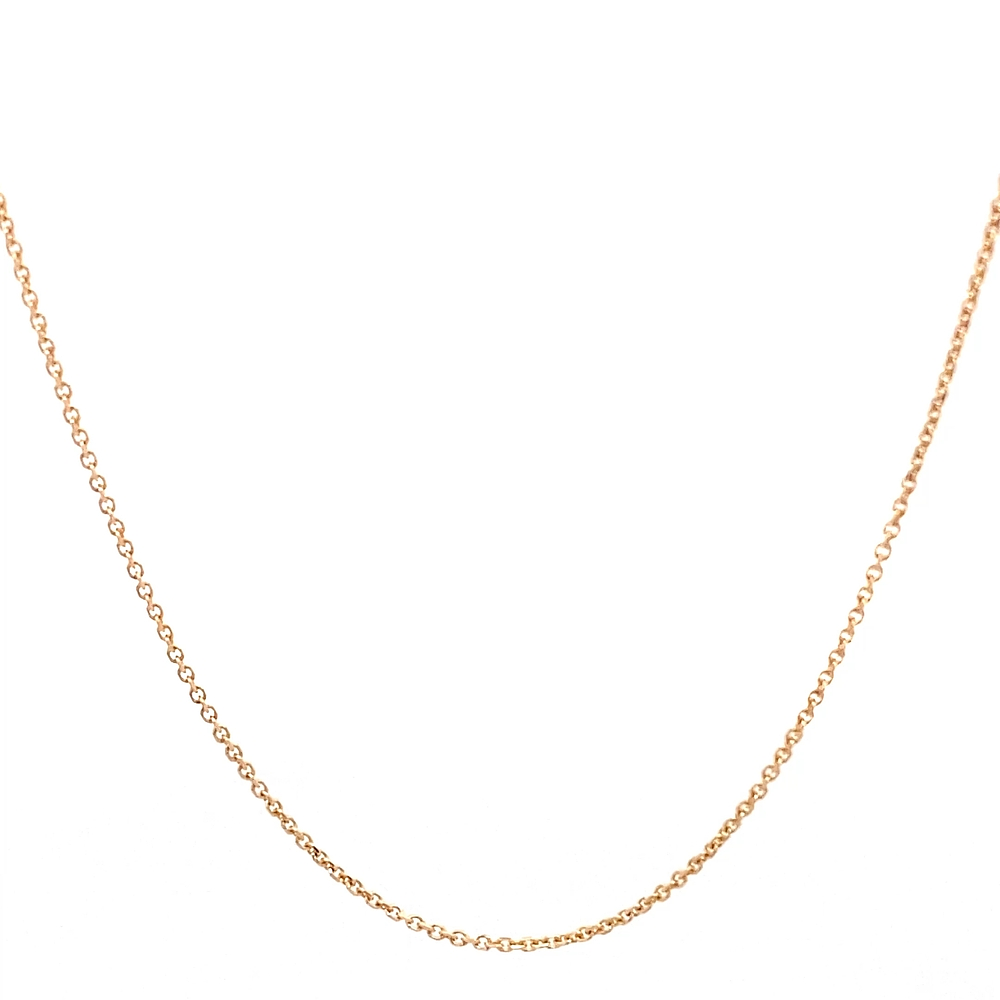 Cadena de Oro Miel 18K Rolo