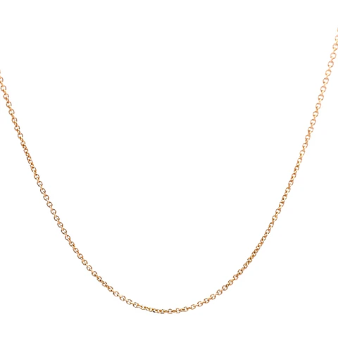 Cadena de Oro Miel 18K Rolo