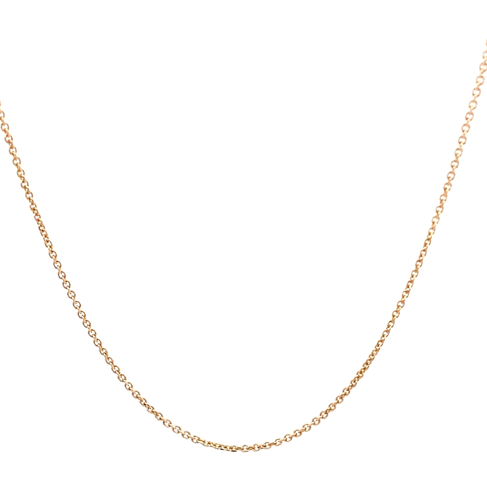 Cadena de Oro Miel 18K Rolo