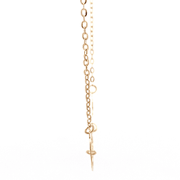 Cadena de Oro Amarillo 18K Limada con Dije Corazones Calados