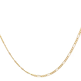 Cadena de Oro Amarillo 18K Figaro 3x1