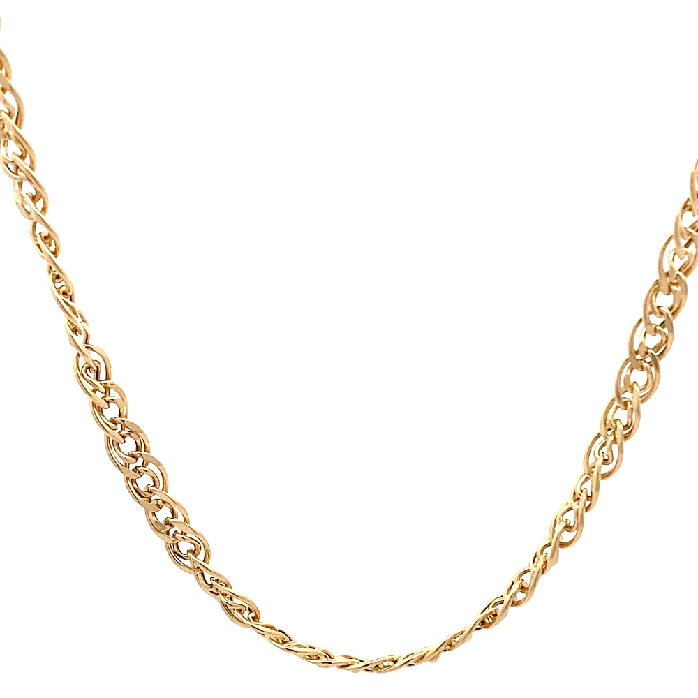 Cadena de Oro Amarillo 18K Barbada Doble