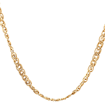 Cadena de Oro Amarillo 18K Barbada Doble