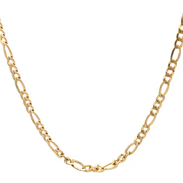 Cadena de Oro Amarillo 18K Figaro 3X1