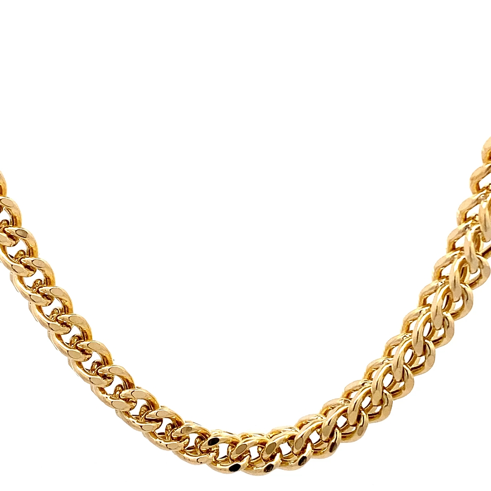 Cadena de Oro Amarillo 18K Espiga Doble