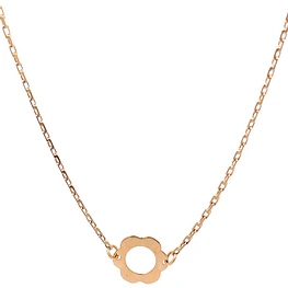 Cadena de Oro Amarillo 18K Limada con Flores