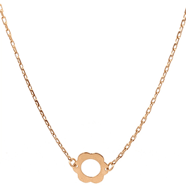 Cadena de Oro Amarillo 18K Limada con Flores