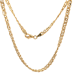 Cadena de Oro Amarillo 18K Barbada Doble